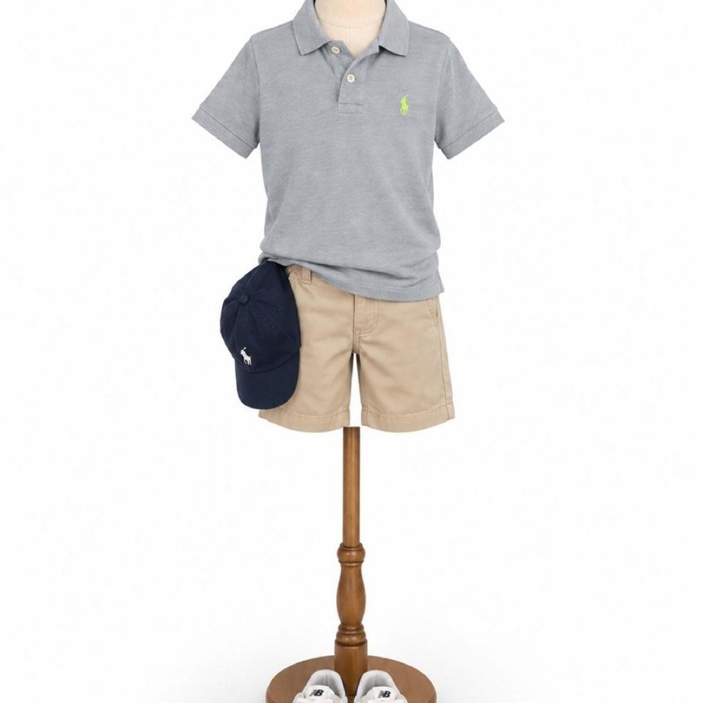 Polo Ralph Lauren Gray Polo Shirt Kids Size Small 8